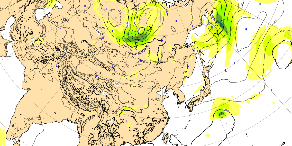 2022年8月30日の台風11号（ヒンナムノー）のECMWFの予想図