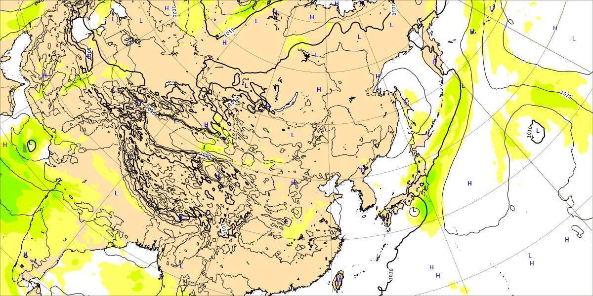 2022年8月13日の台風8号のECMWF画像