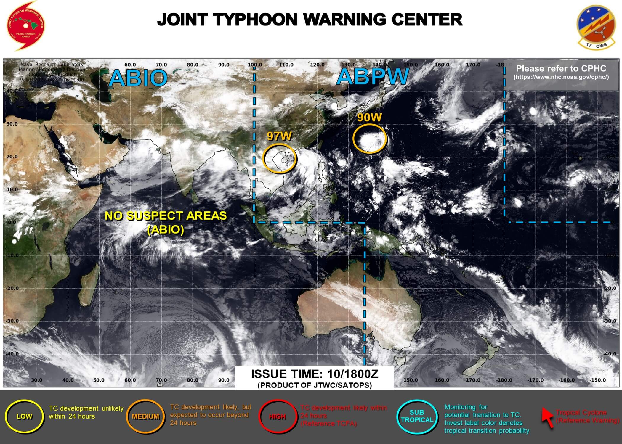2022年台風8号(メアリー)のJTWCの予想図