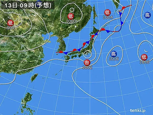 2022年台風8号(メアリー)の関東上陸予想画像