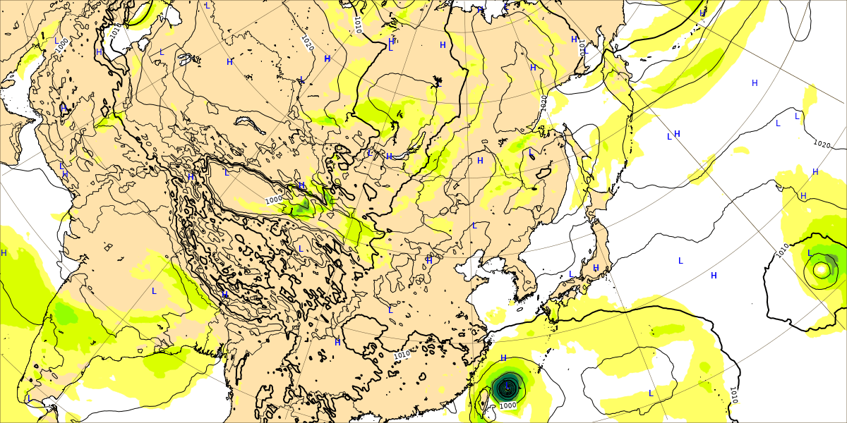 2022年9月13日台風12号のECMWFの画像