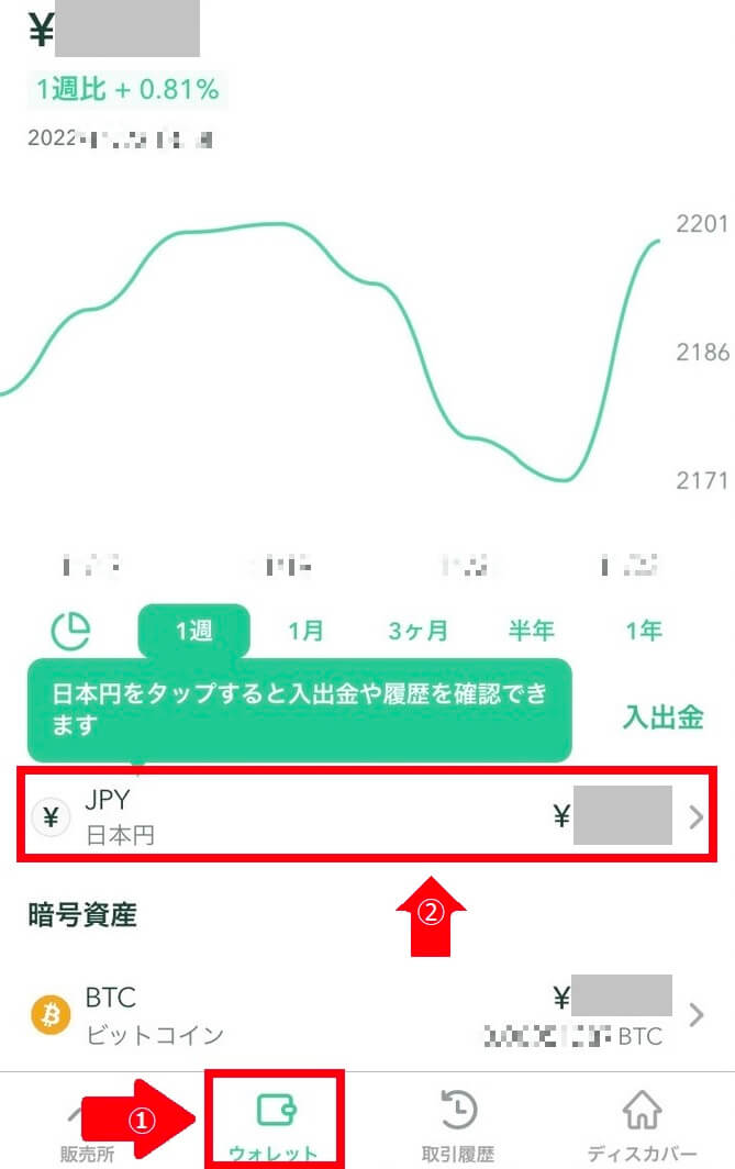 コインチェックでの入金方法